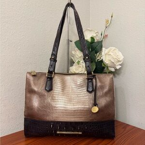 Brahmin Bronze and Ebony Shoulder Bag
